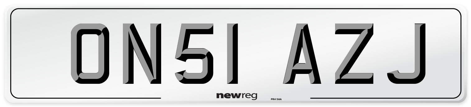 ON51 AZJ Number Plate from New Reg